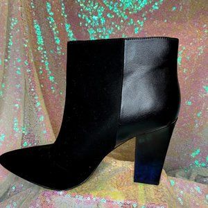 New Nine West Blushing Black Zip Booties